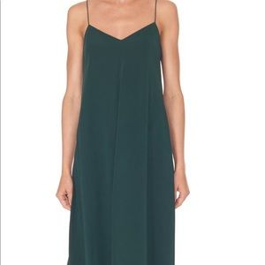 Tibi dark green silk dress size 6 perfect cond